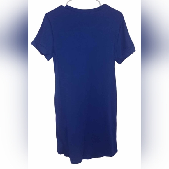 NWT Tshirt Dress Cobalt Blue Size S - Picture 2 of 4